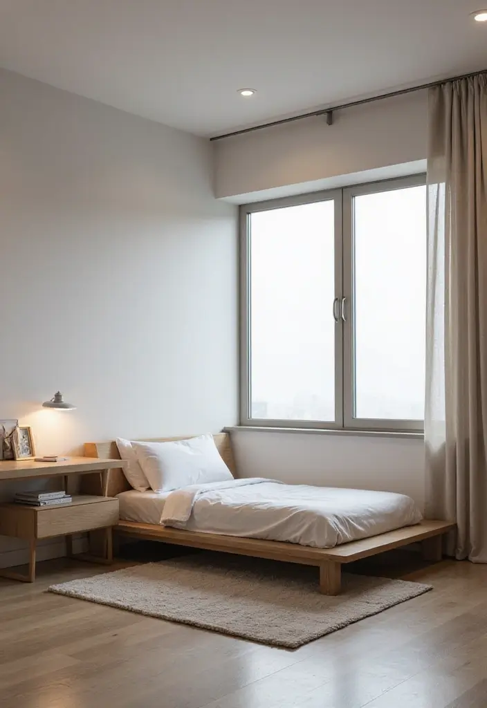 25 One Window Bedroom Ideas That Maximize Light & Style - 4. Minimalist Furniture