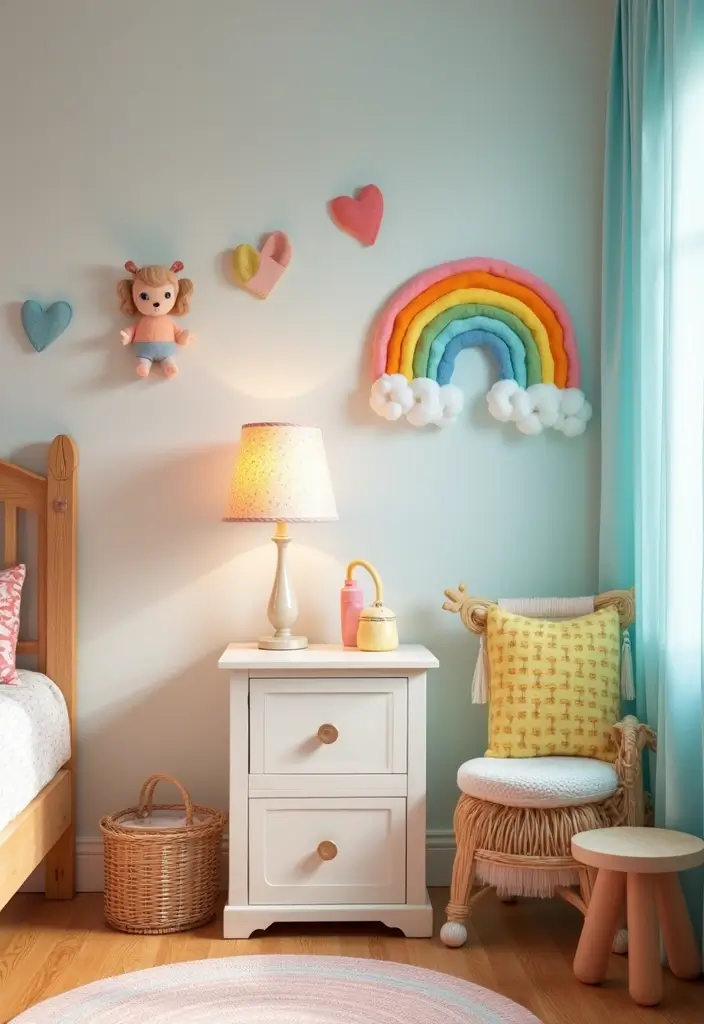 25 Rainbow Bedroom Ideas for Kids That Bring Joy to Every Corner - 16. Rainbow Accessories