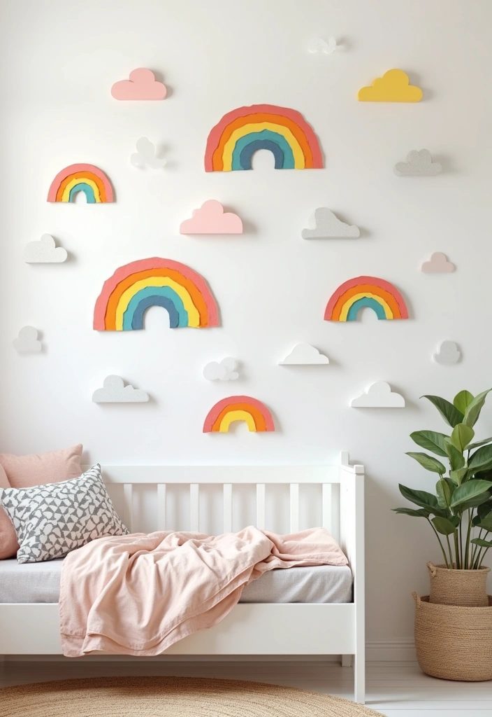 25 Rainbow Bedroom Ideas for Kids That Bring Joy to Every Corner - 9. Rainbow Wall Stickers