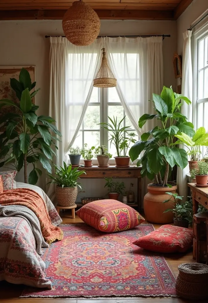 25 Room Ideas for Teenagers Bedroom That Mix Trend & Personality - 1. Eco-chic Bohemian Retreat