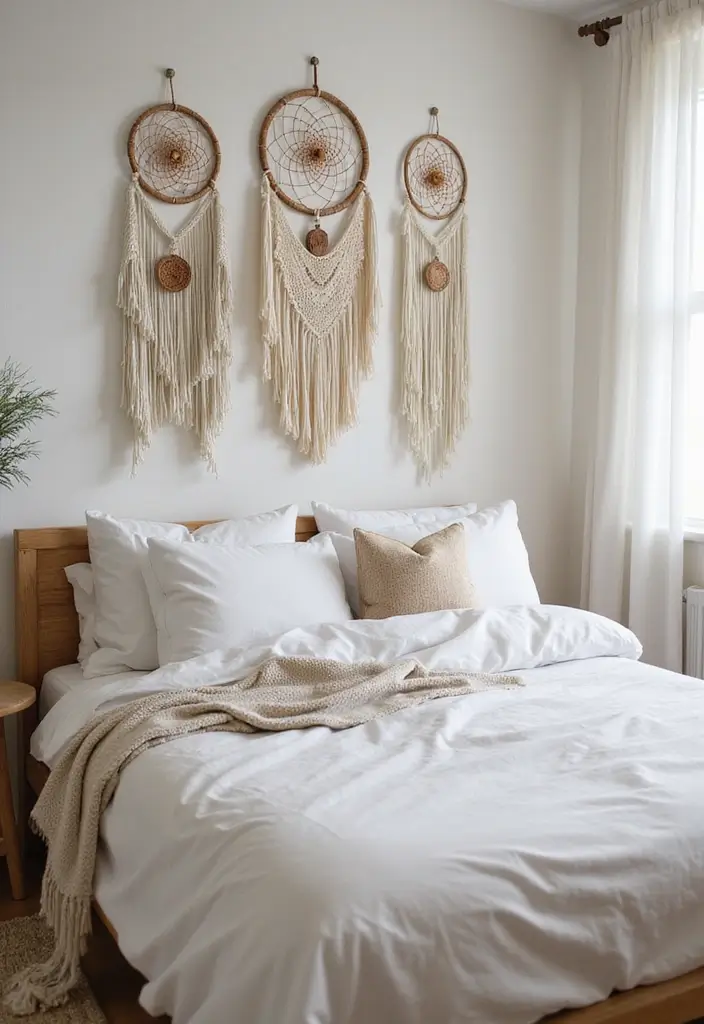 25 Room Ideas for Teenagers Bedroom That Mix Trend & Personality - 17. Eco-Friendly Dreamcatcher Display