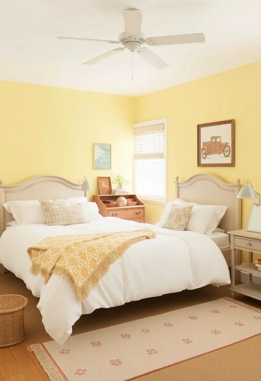 25 Room Painting Ideas Bedroom Aesthetic That Feel Calm & Trendy - 12. Gentle Yellow Hues