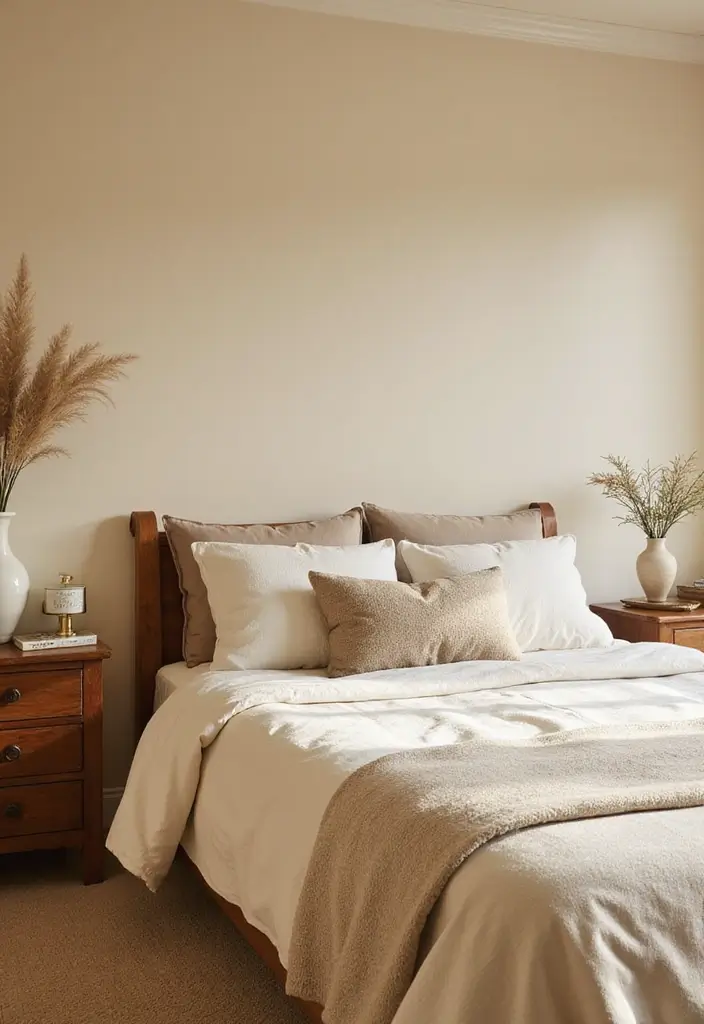 25 Room Painting Ideas Bedroom Aesthetic That Feel Calm & Trendy - 15. Creamy Vanilla