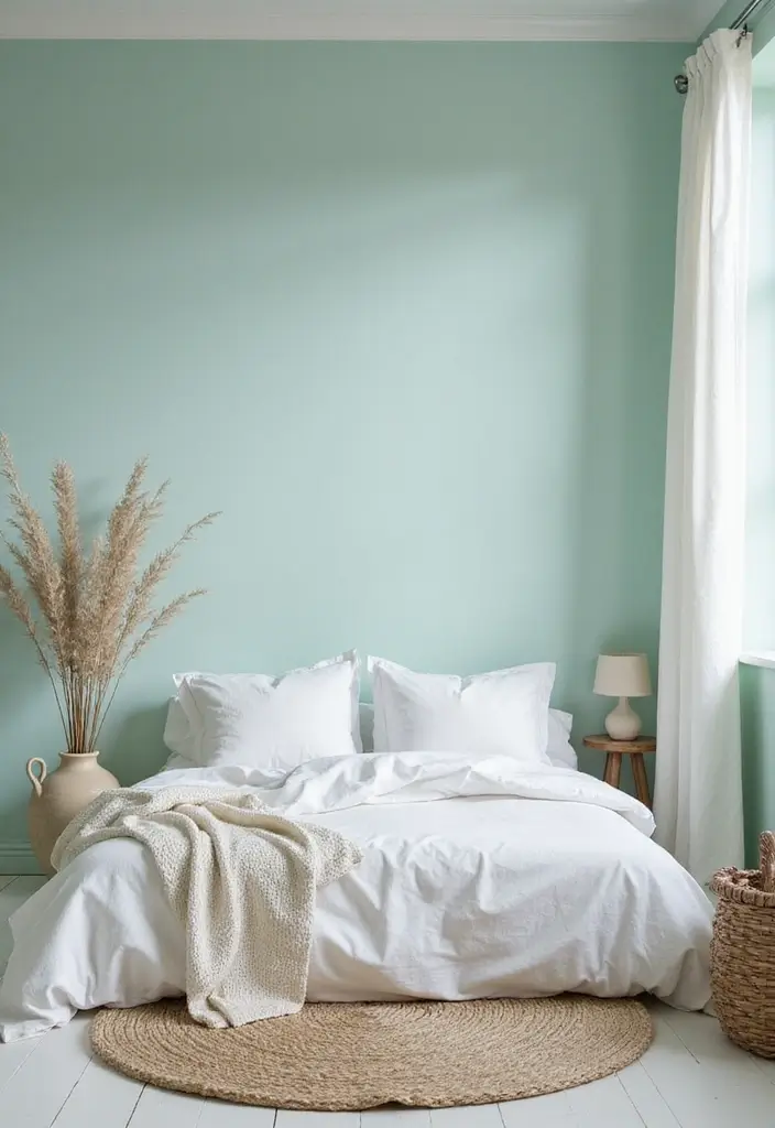 25 Room Painting Ideas Bedroom Aesthetic That Feel Calm & Trendy - 17. Pale Aqua