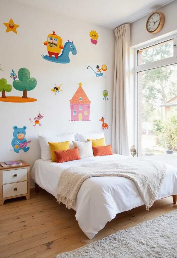 25 Toca Boca House Ideas Free Bedroom That Are Cute & Creative - 12. Toca Boca Themed Wall Stickers