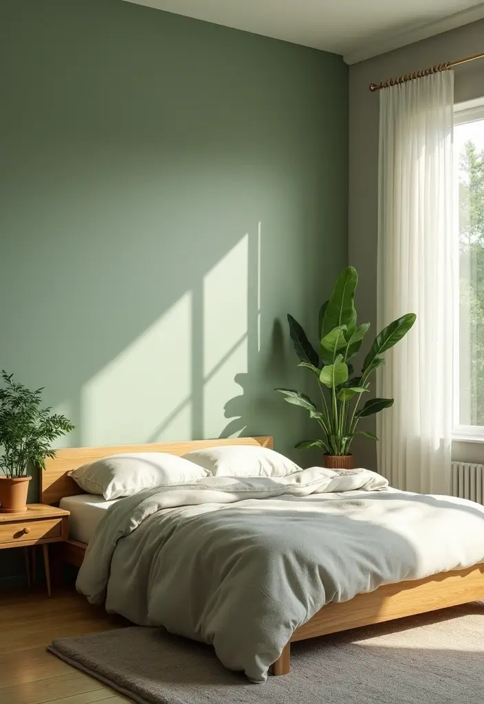 26 Aesthetic Room Color Ideas Bedroom That Make Your Space Feel Dreamy - 1. Serene Sage Green
