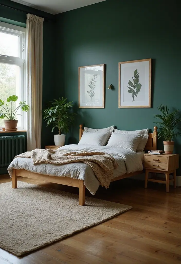 26 Aesthetic Room Color Ideas Bedroom That Make Your Space Feel Dreamy - 9. Forest Green