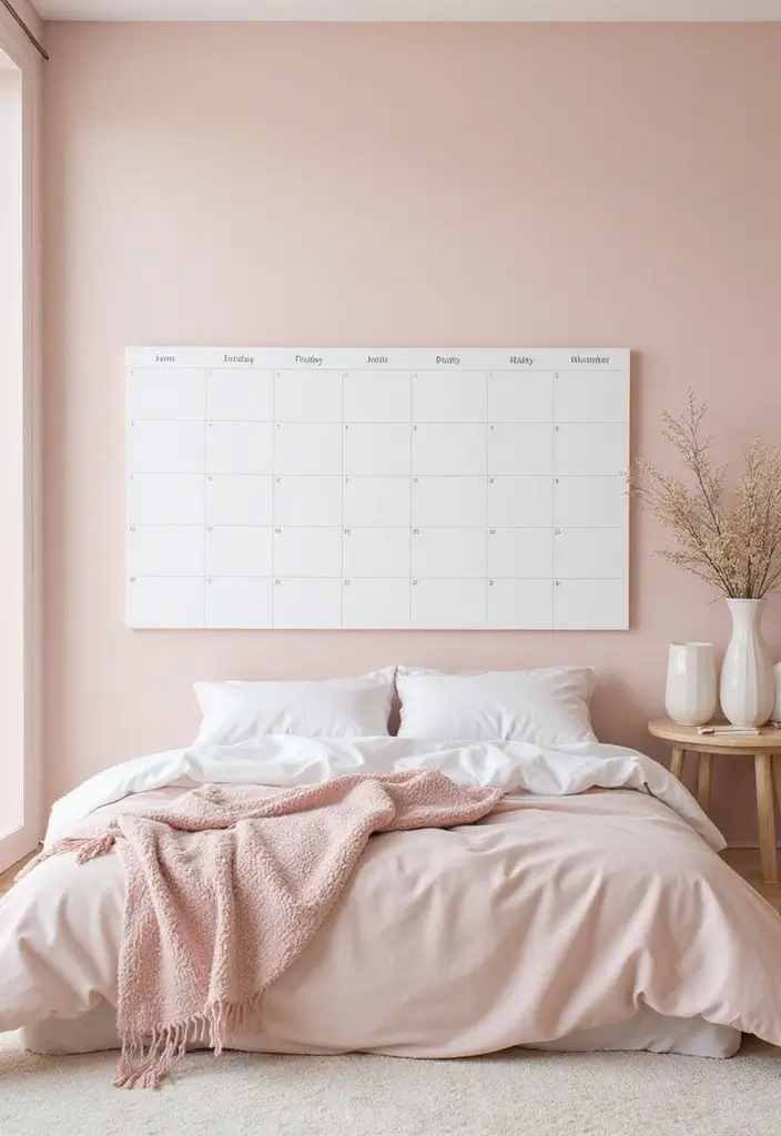 26 Bloxburg Bedroom Ideas Modern That Are Minimal and Aesthetic - 21. Minimalistic Calendar or Planner Wall