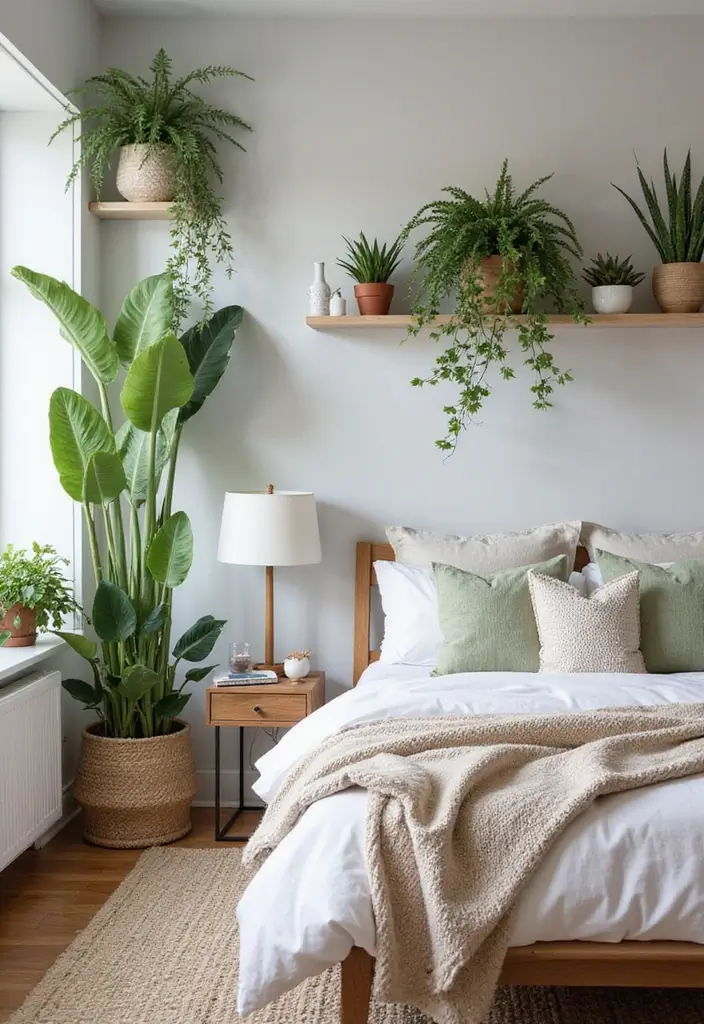 26 Bloxburg Bedroom Ideas Modern That Are Minimal and Aesthetic - 5. Plant Life