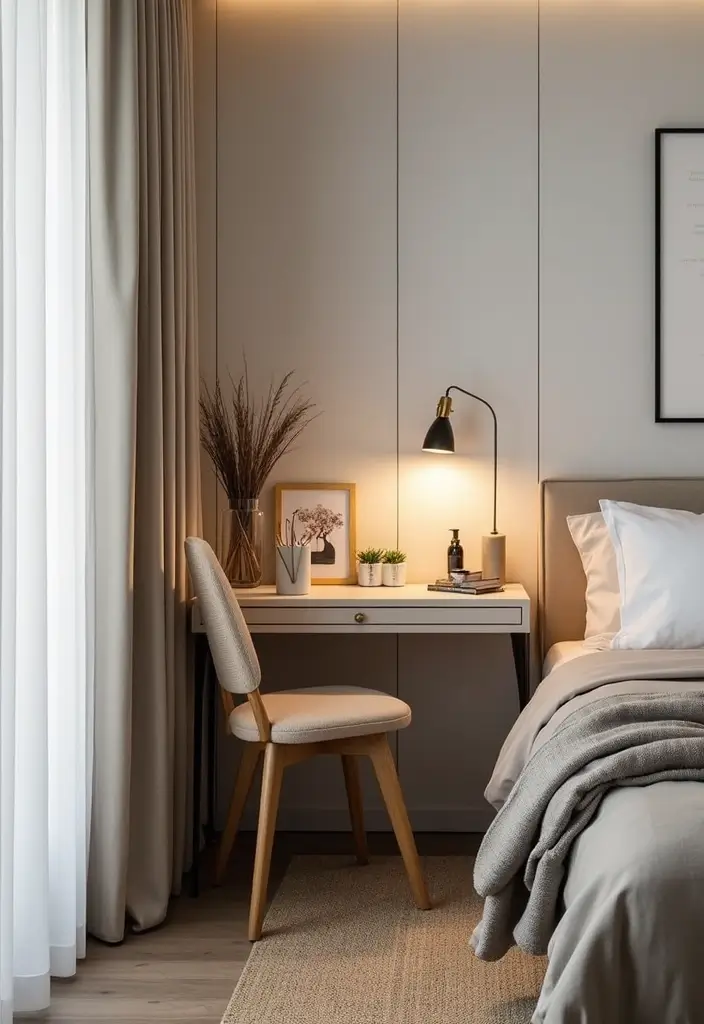26 Small Bedroom Side Table Ideas That Feel Smart & Stylish - 23. Space-Saving Corner Tables