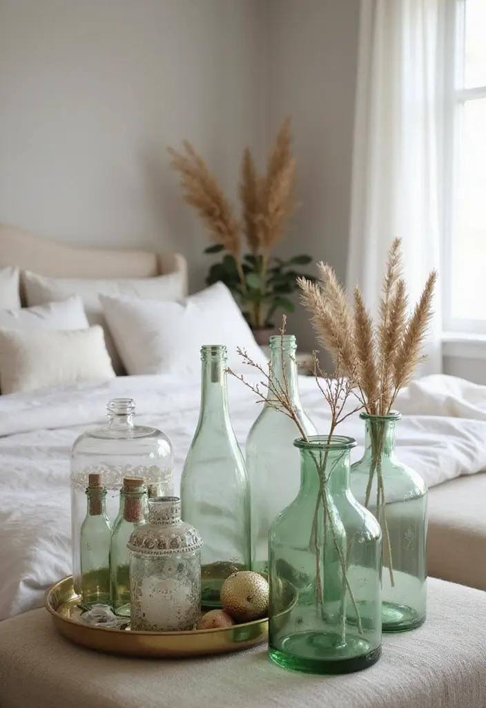 26 Teen Boho Bedroom Ideas That Feel Trendy and Creative - 20. Recycled Glass Decor