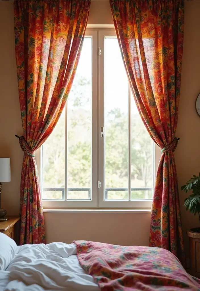 26 Teen Boho Bedroom Ideas That Feel Trendy and Creative - 24. Colorful Curtains