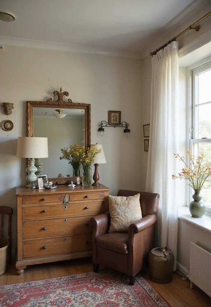 26 Teen Boho Bedroom Ideas That Feel Trendy and Creative - 3. Vintage Finds and Thrifted Treasures