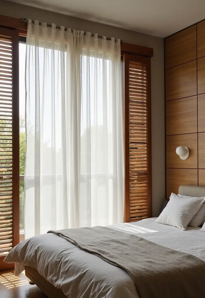 27 Bedroom Curtain Ideas Master Modern That Add Elegance and Privacy - 23. Curtain Alternatives for Innovative Styles