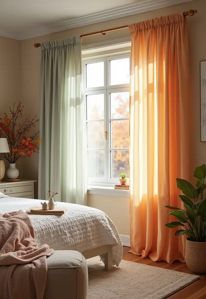 27 Bedroom Curtain Ideas Master Modern That Add Elegance and Privacy - 24. Seasonal Curtain Switches for Versatility