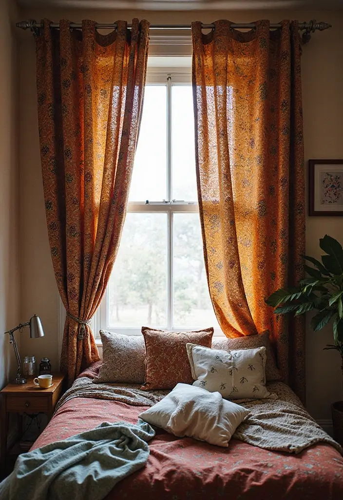 27 Bedroom Curtain Ideas Master Modern That Add Elegance and Privacy - 25. Bohokitch: Mixing Patterns and Textures