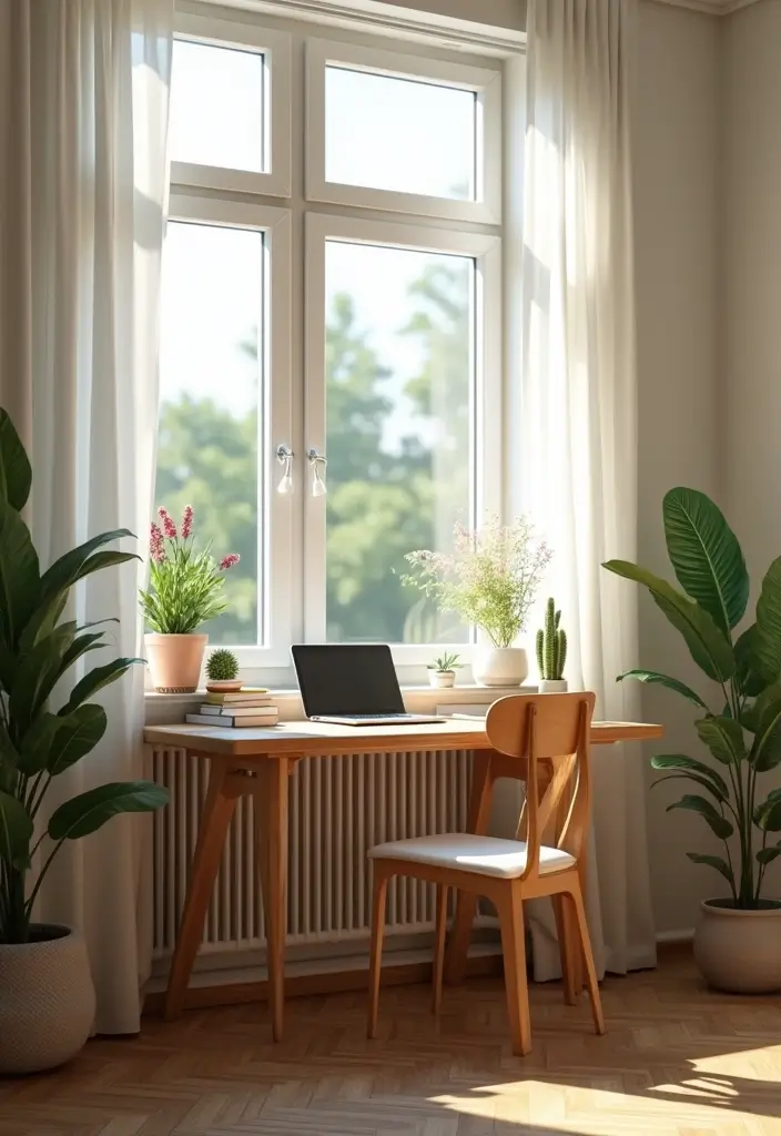 27 Corner Study Table Ideas Bedroom That Save Space Smartly - 15. Corner Desk with a View
