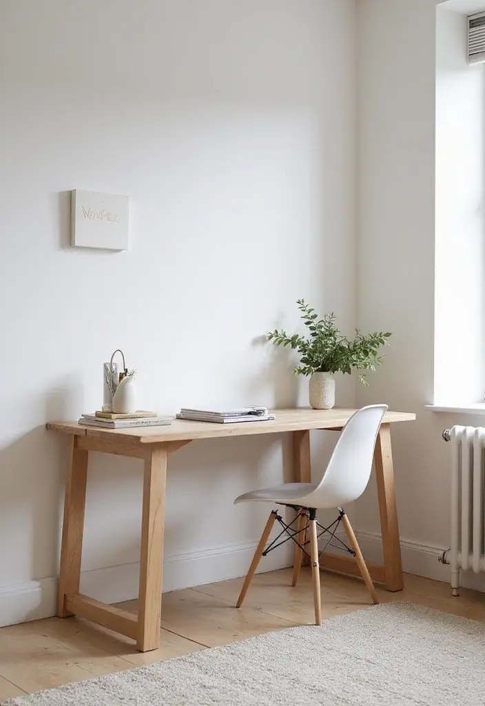 27 Corner Study Table Ideas Bedroom That Save Space Smartly - 5. Minimalist Writing Nook