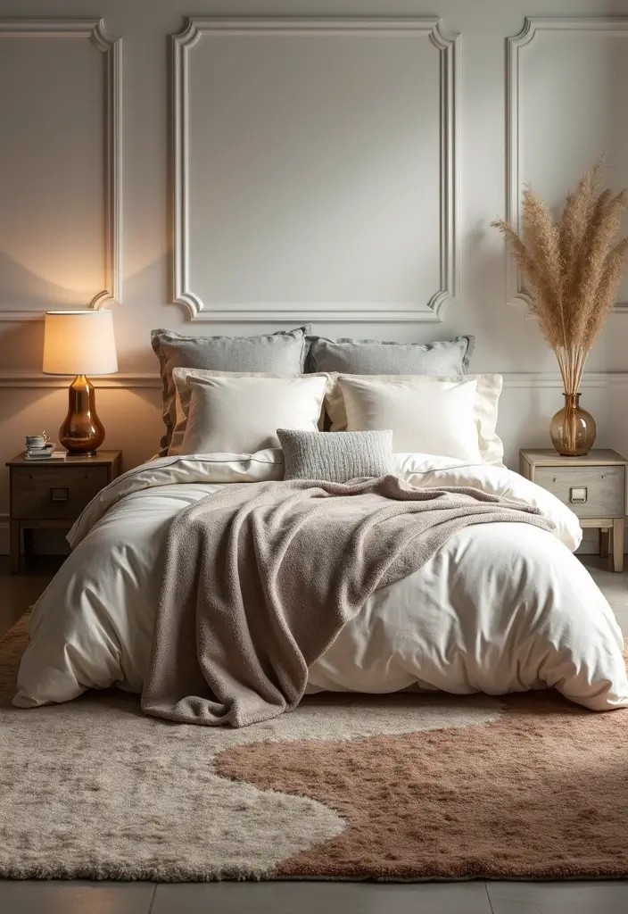 27 Main Bedroom Ideas Modern That Feel Spacious and Sleek - 8. Layered Textures