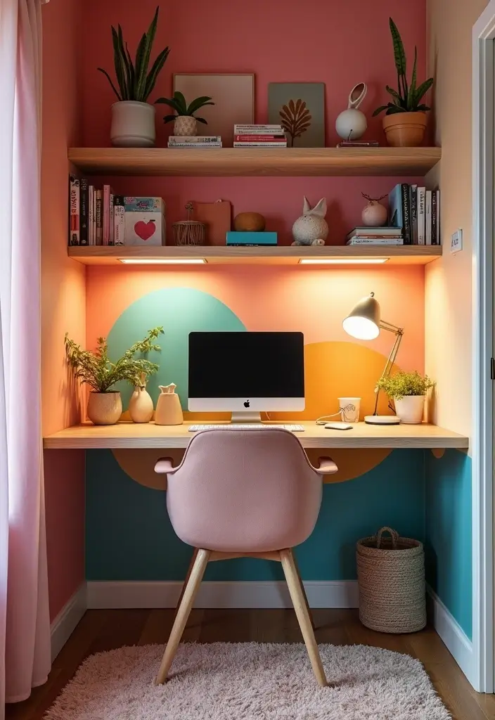 27 Teen Loft Bedroom Ideas That Are Modern and Multi-Functional - 3. Compact Study Corner