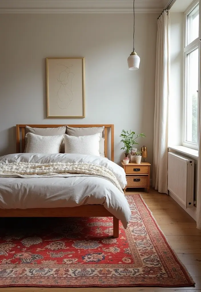 28 Girls Small Bedroom Ideas That Balance Style & Storage - 13. Statement Rugs