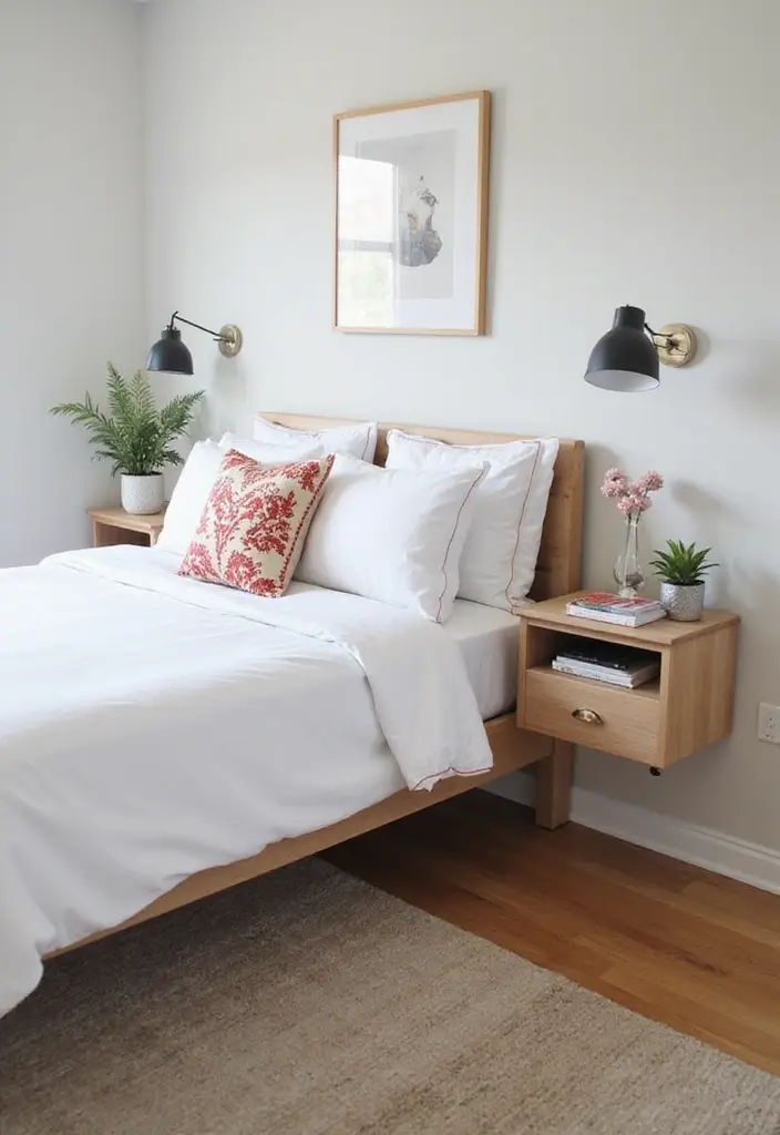 28 Girls Small Bedroom Ideas That Balance Style & Storage - 19. Floating Nightstands