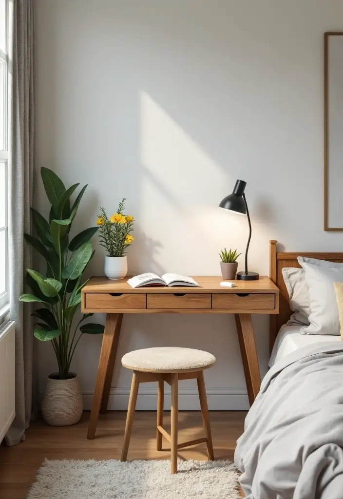 28 Girls Small Bedroom Ideas That Balance Style & Storage - 23. Wall-mounted Desks