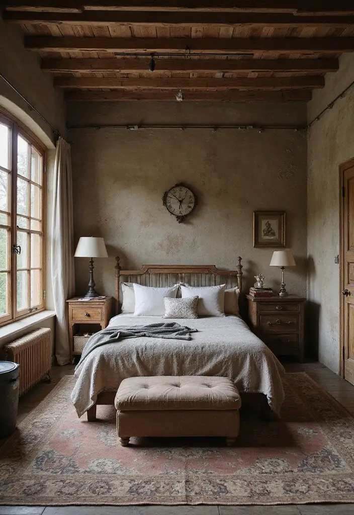 28 Rustic Brown Bedroom Ideas That Bring Natural Warmth - 16. Mixing Materials