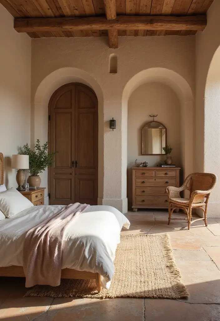 28 Rustic Brown Bedroom Ideas That Bring Natural Warmth - 20. Soft Architectures