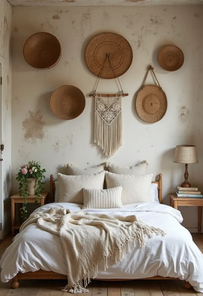 28 Rustic Brown Bedroom Ideas That Bring Natural Warmth - 9. Textured Wall Decor