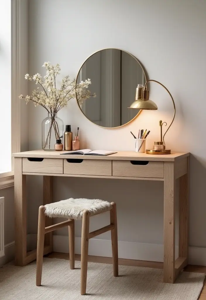 28 Vanity Ideas Bedroom Modern Luxury That Feel High-End & Sleek - 4. Multi-functional Vanity Desk