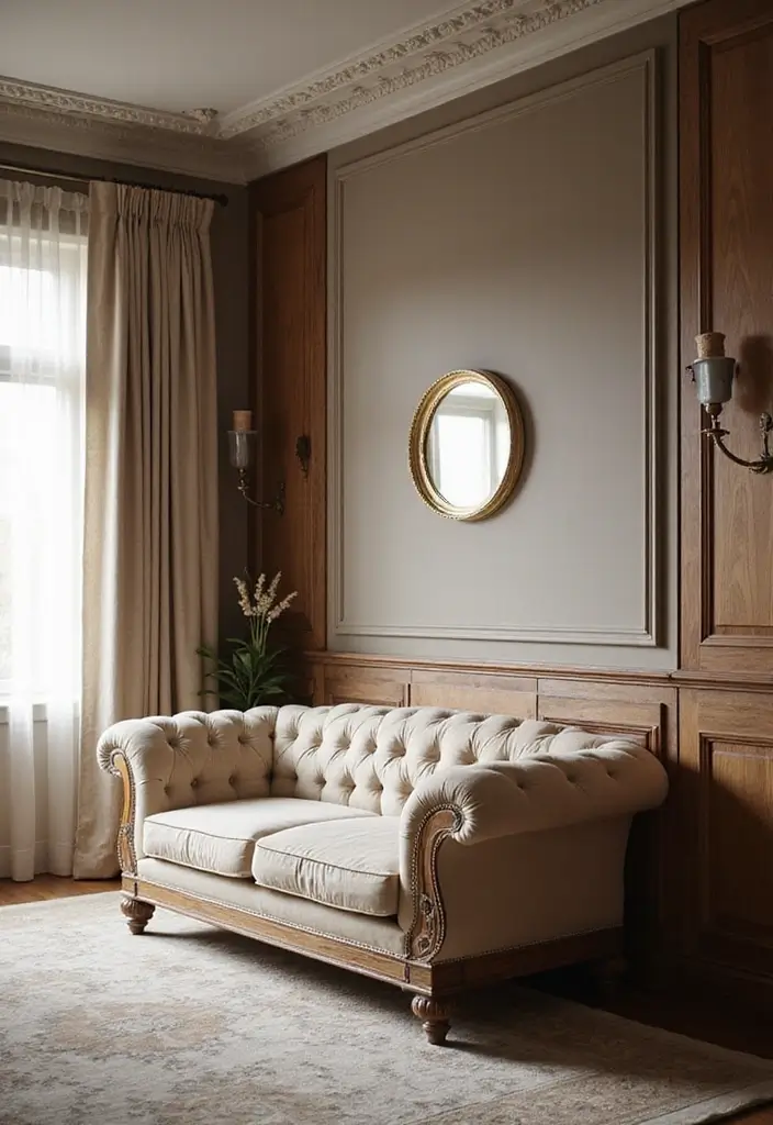 29 Bedroom Sofa Ideas for Small Spaces That Double as Decor - 22. Timeless Classic Sofa