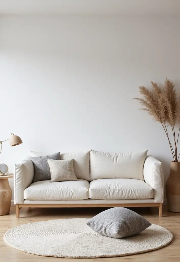 29 Bedroom Sofa Ideas for Small Spaces That Double as Decor - 24. Clean-Lined Scandinavian Sofa