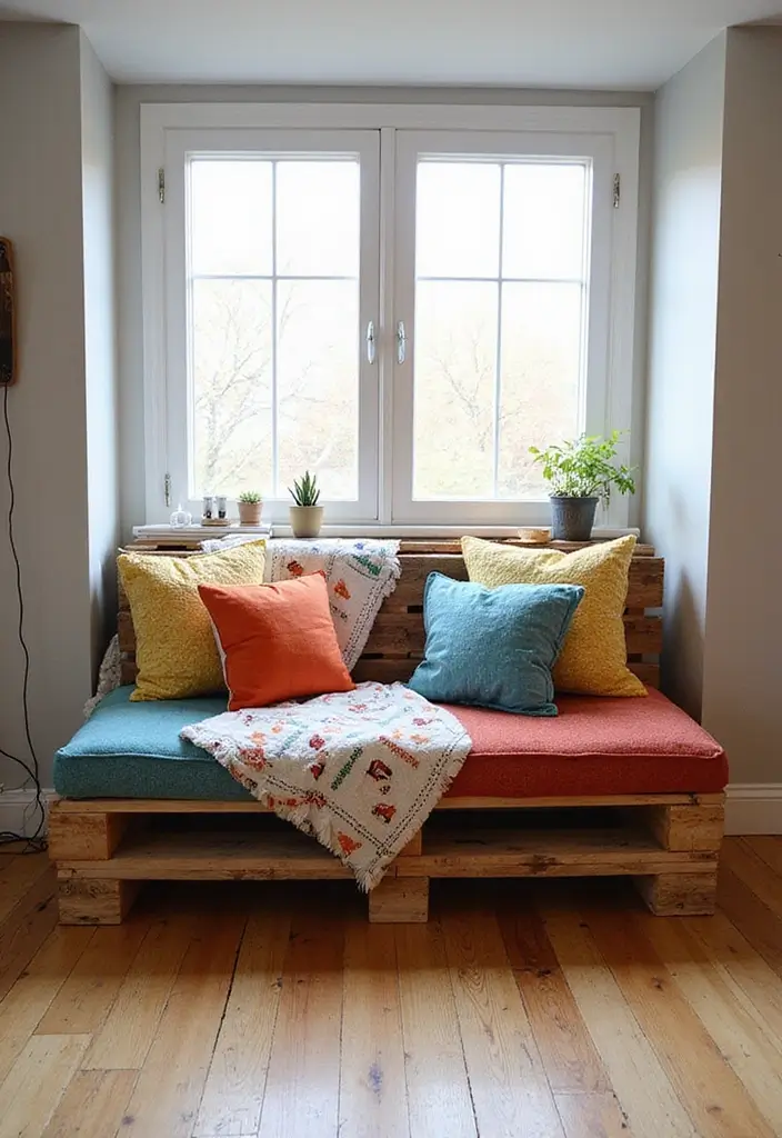 29 Bedroom Sofa Ideas for Small Spaces That Double as Decor - 28. DIY Pallet Sofa