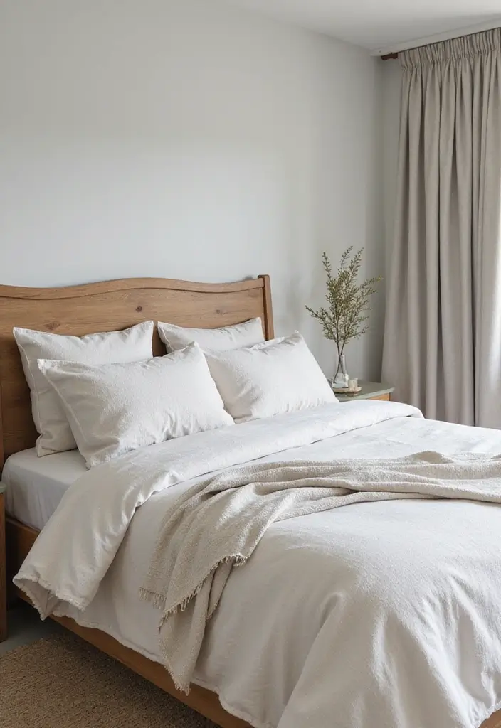 29 Modern Coastal Bedroom Ideas That Bring Beach Vibes Home - 10. Sustainable Fabrics for Bedding