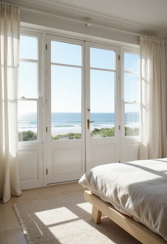 29 Modern Coastal Bedroom Ideas That Bring Beach Vibes Home - 17. Soft, Natural Lighting