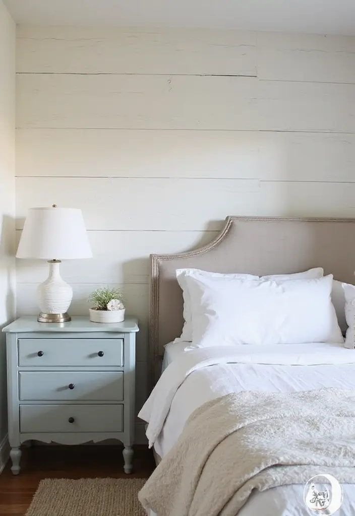29 Modern Coastal Bedroom Ideas That Bring Beach Vibes Home - 21. Creative Wall Treatments