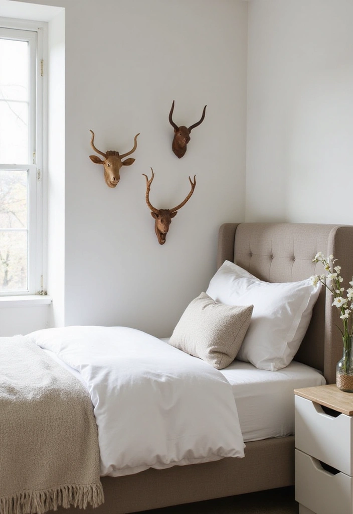 30 Bedroom Ideas for Small Spaces That Maximize Function & Style - 15. Artful Wall Hooks