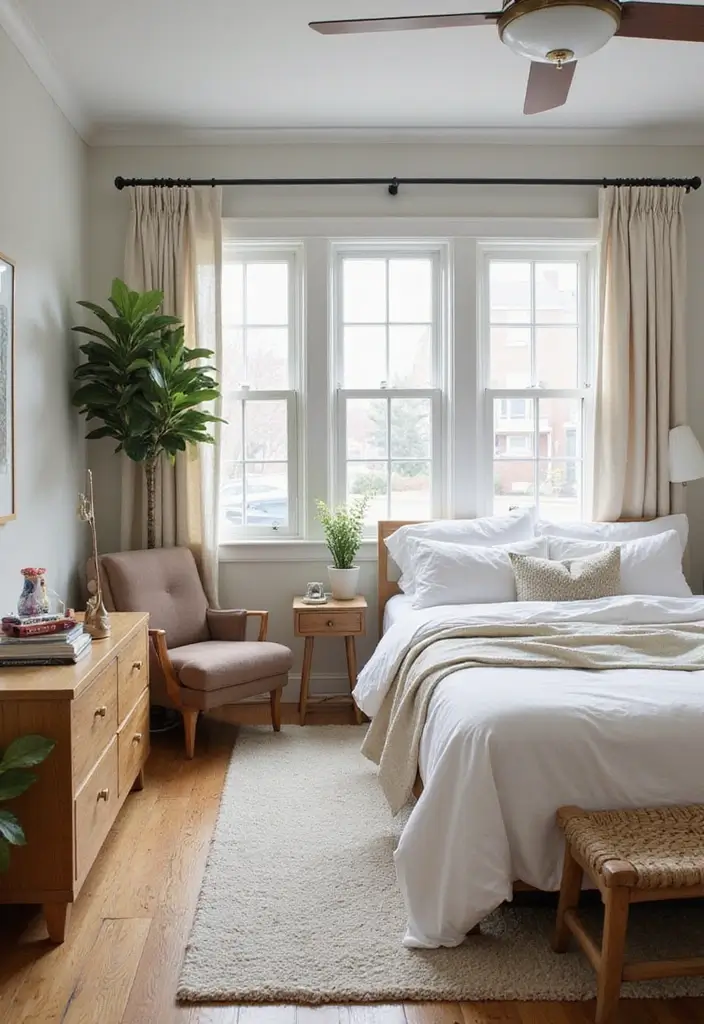 30 Bedroom Ideas for Small Spaces That Maximize Function & Style - 23. Space-Saving Furniture Arrangements