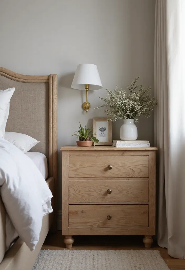 30 Bedroom Ideas for Small Spaces That Maximize Function & Style - 3. Multi-Use Nightstands