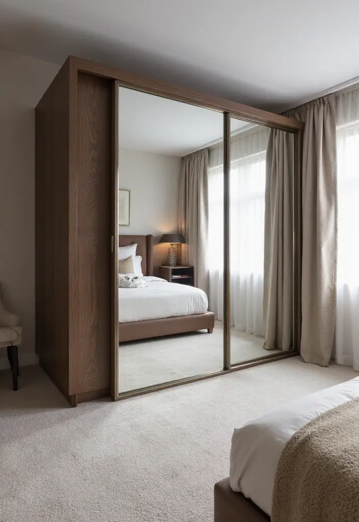 30 Bedroom Ideas for Small Spaces That Maximize Function & Style - 6. Sliding Wardrobe Doors