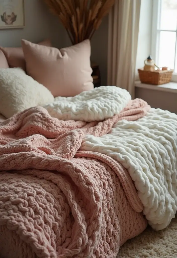 30 Beige Aesthetic Bedroom Ideas That Feel Calm & Minimalist - 12. Textures for Comfort