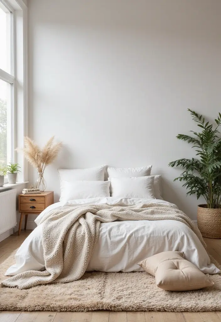 30 Beige Aesthetic Bedroom Ideas That Feel Calm & Minimalist - 23. Beige Area Rugs for Warmth