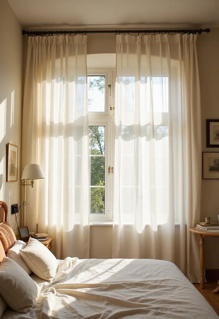 30 Beige Aesthetic Bedroom Ideas That Feel Calm & Minimalist - 4. Natural Light Enhancement