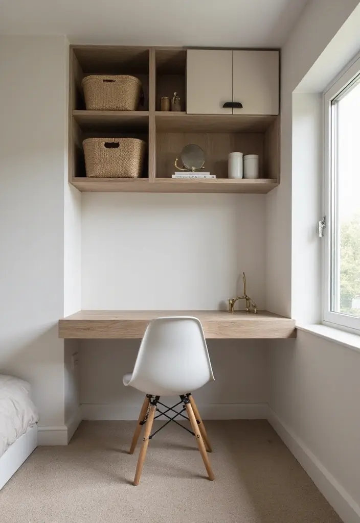 30 Corner of Bedroom Ideas That Turn Dead Space Into Magic - 18. Wall-Mounted Desk