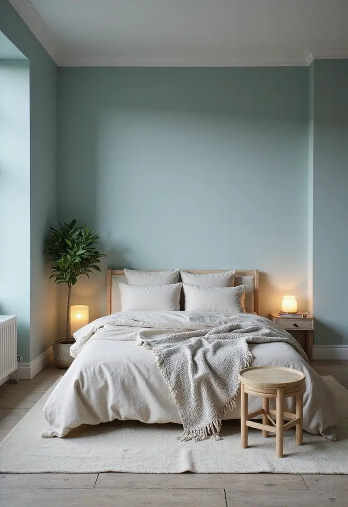 30 Dusty Blue Bedroom Ideas That Feel Calm & Sophisticated - 1. Soft Dusty Blue Walls