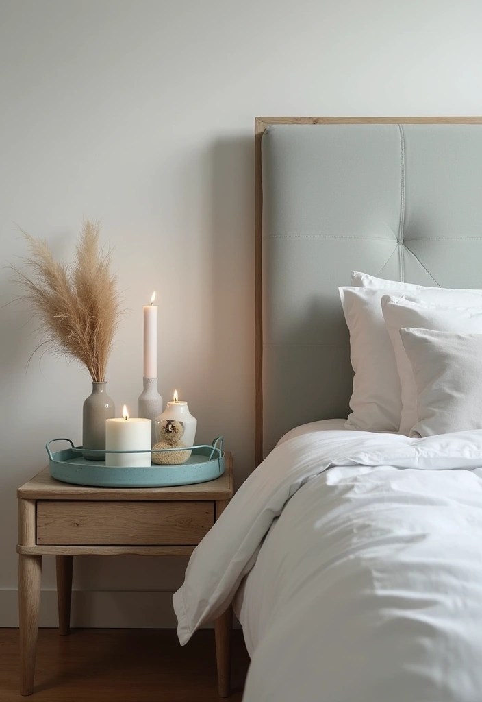 30 Dusty Blue Bedroom Ideas That Feel Calm & Sophisticated - 24. Dusty Blue Decorative Trays