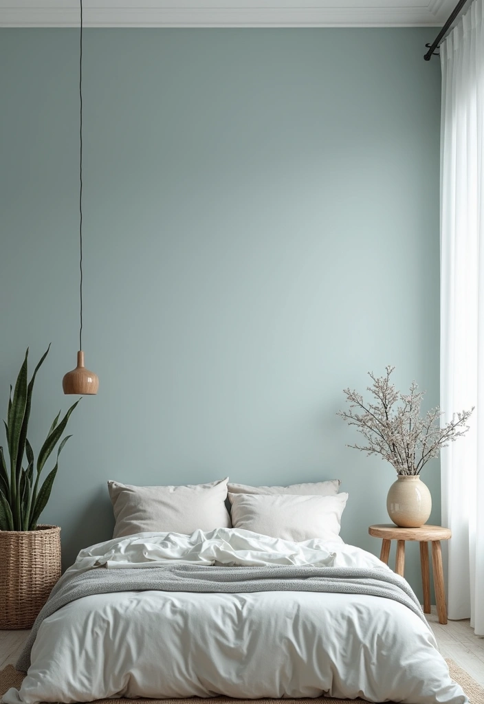 30 Dusty Blue Bedroom Ideas That Feel Calm & Sophisticated - 29. Dusty Blue Wallpaper