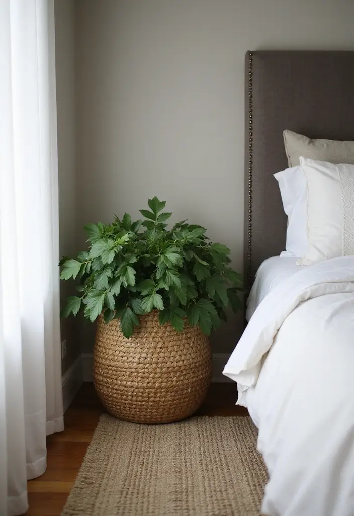 30 Fake Ivy Decor Bedroom Ideas That Bring Nature Inside - 25. Faux Ivy Basket Arrangements