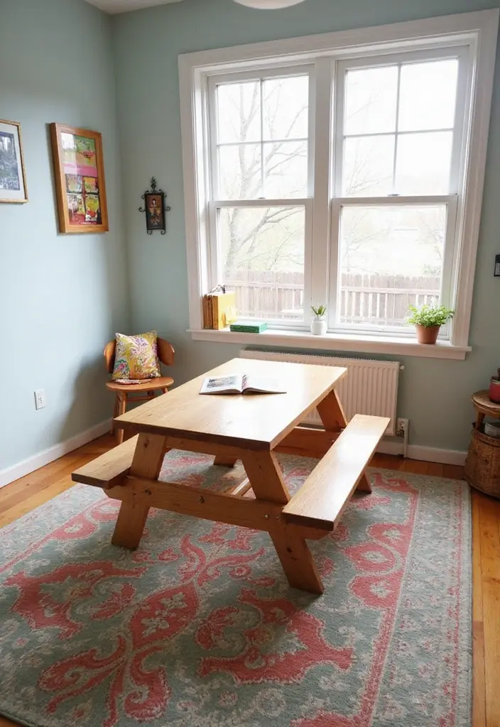 30 Folding Study Table Ideas Bedroom That Save Space Smartly - 15. Foldable Picnic Table